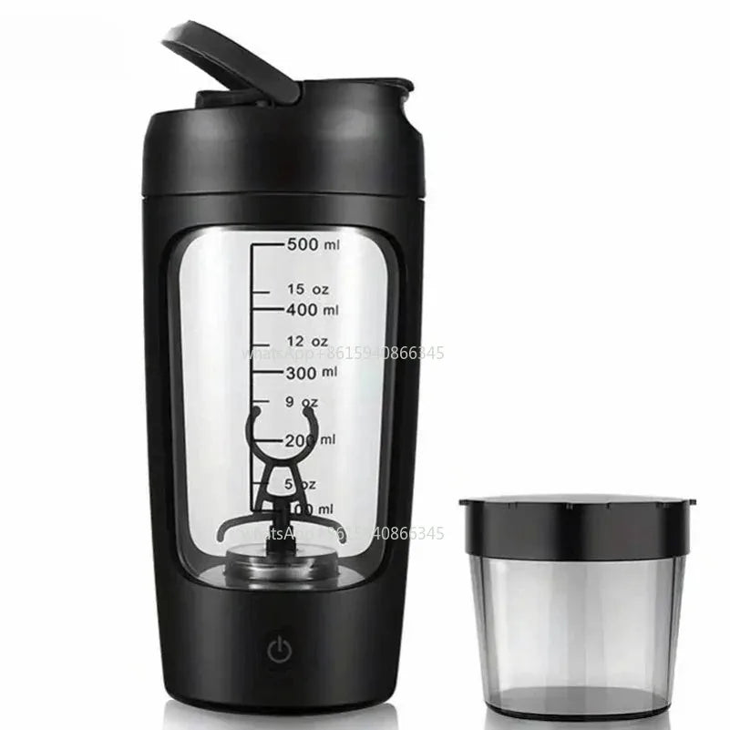 500ML Electric Protein Powder Mixing Cup Automatic Shaker Bottle Mixer Shake Bottle Milk Coffee Blender Kettle fro Gym outdoor